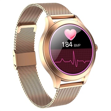 Waterdicht smartwatch voor dames met hartslag KW10 Pro rosÃ©goud