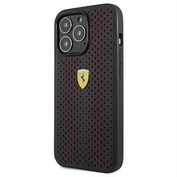 Ferrari On Track Perforated iPhone 14 Pro Max Hoesje Rood-Zwart