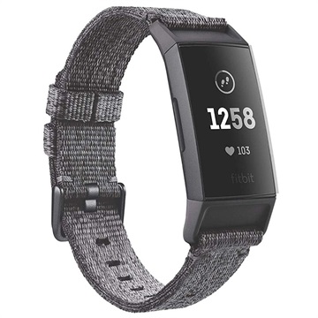 Fitbit Charge 3 Woven Band Fb168Wbgyl L Charcoal Grey huismerk kopen in de aanbieding