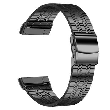 Fitbit Versa 3-Sense Roestvrij Staal Bandje Zwart
