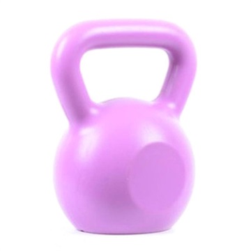 Fitness Kettlebell van massief gietijzer 5kg paars