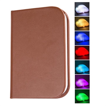 Opvouwbare Boek Lamp Met Kleurrijke Led Licht Bruin huismerk kopen in de aanbieding