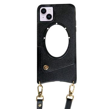 Fish Tail iPhone 14 Pro Gecoat Hoesje met Spiegel Zwart