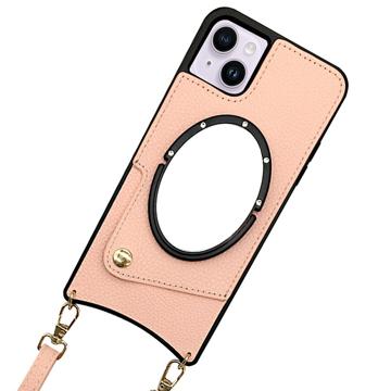 Fish Tail iPhone 14 Gecoat Hoesje met Spiegel Roze