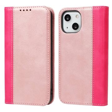 Elegance Series iPhone 14 Plus Wallet Case Rose Gold-Hot Pink