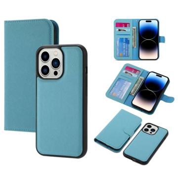 iPhone 14 Pro Afneembare Wallet Case Blauw