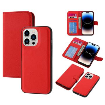 iPhone 14 Pro Afneembare Wallet Case Rood