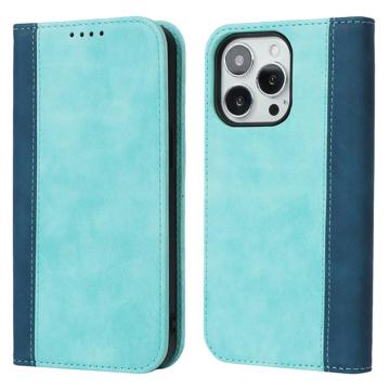 Elegance Series iPhone 14 Pro Max Wallet Case Lichtblauw-Donkerblauw