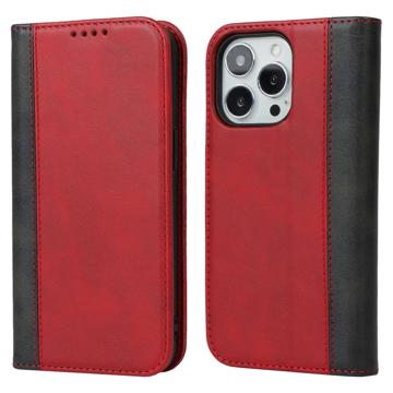 Elegance Series iPhone 14 Pro Max Wallet Case Rood-Zwart