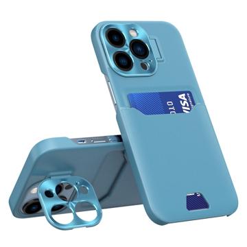CamStand iPhone 14 Pro Max Cover met Creditcardvak Lichtblauw