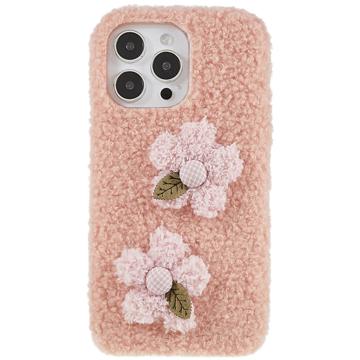 Fluffy Flower Serie iPhone 14 Pro Max TPU Case Roze
