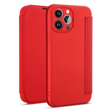 Slanke Stijl iPhone 14 Pro Flip Case Rood