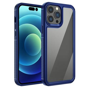 Forerunner Serie iPhone 14 Pro Max Hybride Hoesje - Blauw