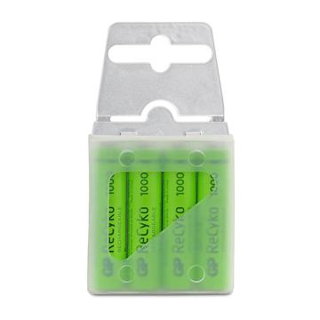 GP ReCyko 1000 Oplaadbare AAA Batterijen 950mAh w. Plastic Doos 4 stuks.
