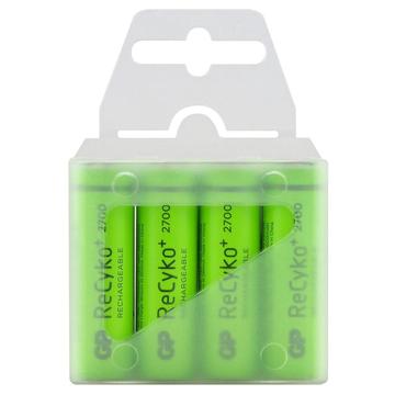 GP ReCyko+ 2700 Oplaadbare AA Batterijen 2600mAh w. Plastic Doos 4 stuks.