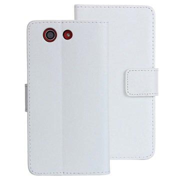 Sony Xperia Z3 Compact Portemonnee Leren Hoesje Wit huismerk kopen in de aanbieding