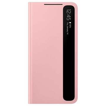 Samsung Galaxy S21+ 5G Clear View Cover EF-ZG996CPEGEE (Geopende Doos Uitstekend) Roze