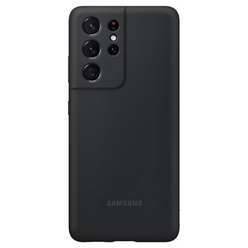 Samsung Silicone Hoesje - Samsung S21 Ultra - Zwart