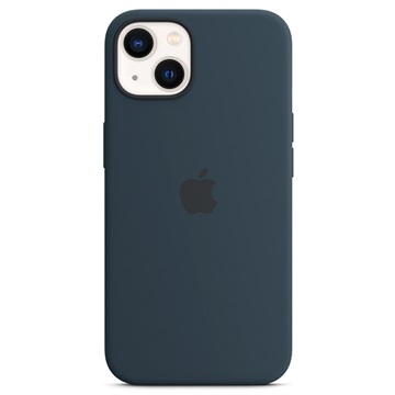 Apple Silikon Case mit MagSafe Backcover Apple iPhone 13 Donkerblauw