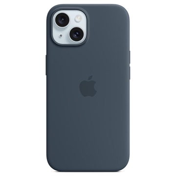 iPhone 15 Plus Apple Siliconen Hoesje met MagSafe MT123ZM-A Stormblauw