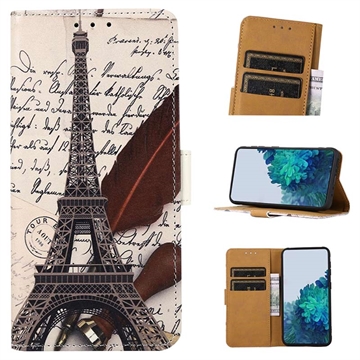 Sony Xperia 1 V Glam Series Portemonnee Hoesje Eiffeltoren