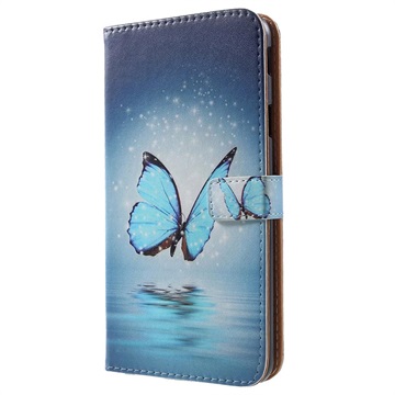 Glam Series Samsung Galaxy J4 Wallet Case Blauw Vlinder huismerk kopen in de aanbieding Glam Series Samsung Galaxy J4 Wallet Case Blauw Vlinder huismerk kopen in de aanbieding