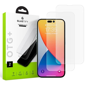 Glastify OTG+ iPhone 14 Pro Displayfolie 2 St.