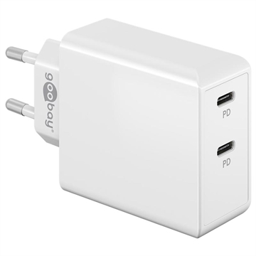 Goobay Dual USB-C Snelle Stopcontact Lader 36W Wit