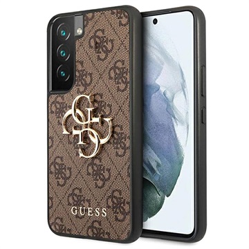 Guess 4G Big Metal Logo Samsung Galaxy S22 Hybrid Case Bruin