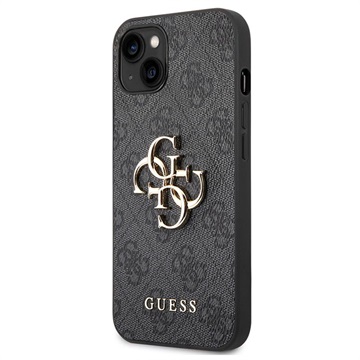 Guess 4G Big Metal Logo iPhone 14 Max Hybrid Case Grijs
