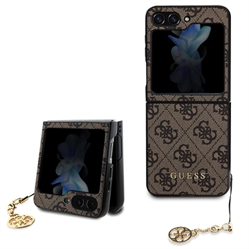 Samsung Galaxy Z Flip5 Guess 4G Charms Collection Hybrid Case Bruin