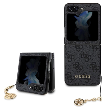 Samsung Galaxy Z Flip5 Guess 4G Charms Collection Hybrid Case Grijs