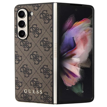 Samsung Galaxy Z Fold5 Guess 4G Charms Collection Hybrid Case Bruin