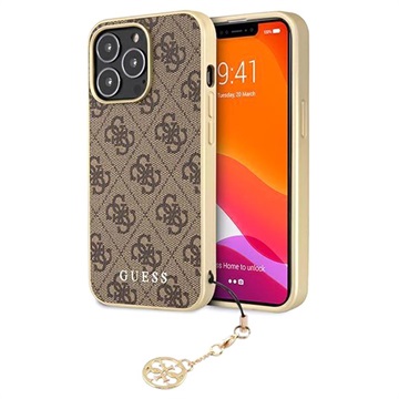 Guess 4G Charms Collection iPhone 13 Pro Hybrid Case Bruin