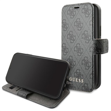 Guess Charms Collection 4G iPhone 11 Boek Flip Case Grijs