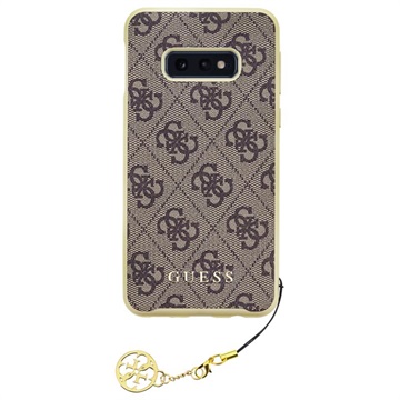 Guess Charms Collection 4G Samsung Galaxy S10E Cover Bruin huismerk kopen in de aanbieding