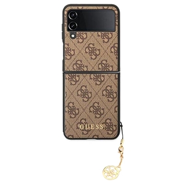 Guess Charms Collection 4G Samsung Galaxy Z Flip4 Cover Bruin