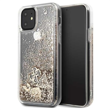 Guess Glitter Collection iPhone 11 Cover Goud
