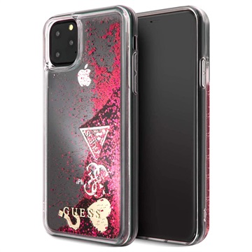 Guess Glitter Collection iPhone 11 Pro Max Cover Framboos