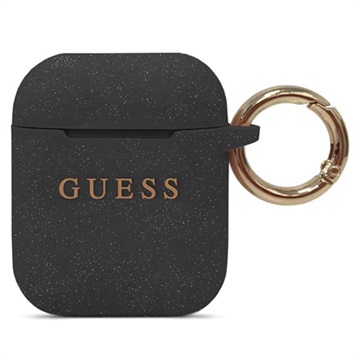 Guess AirPods-AirPods 2 Siliconen Cover Zwart