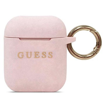 Guess AirPods-AirPods 2 Siliconen Cover Roze