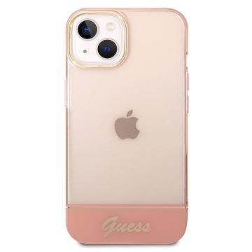 Guess Translucent iPhone 14 Plus Hybrid Case Roze