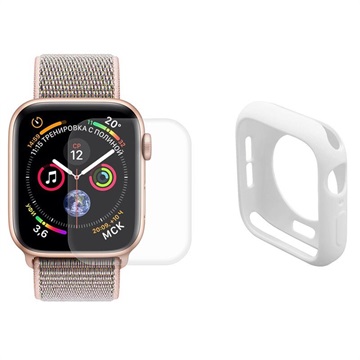 Hat Prince Apple Watch Series SE (2022)/SE/6/5/4 Volledige beschermingsset - 40 mm - Wit