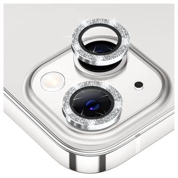Hat Prince Glitter iPhone 14-14 Max Camera Lens Beschermer Zilver