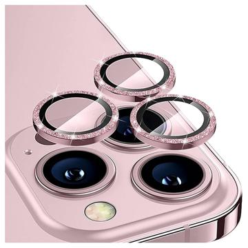 Hat Prince Glitter iPhone 14 Pro-14 Pro Max Camera Lens Beschermer Roze