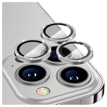 Hat Prince Glitter iPhone 14 Pro-14 Pro Max Camera Lens Beschermer Zilver