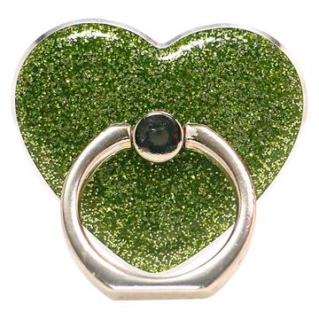 Heart Shape Glitter Ring Standaard voor Smartphone Metalen Gesp Telefoonhouder Groen