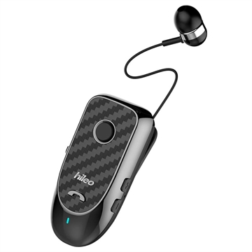 Hileo Hi60 Bluetooth-headset met Intrekbaar Oorteliepje Zwart