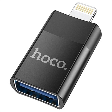 Hoco UA17 USB 2.0 naar Lightning OTG Adapter Zwart