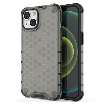 Honeycomb Armored iPhone 14 Max Hybrid Case Zwart